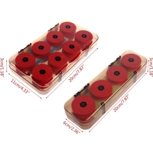 8/16Pcs Foam Winding Board Fishing Line Shaft Bobbin Spools Tackle Box Red Lines