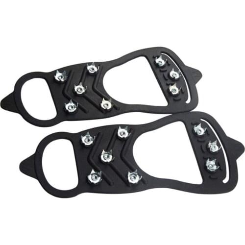 8-Stud Universal Snow Shoe Spikes Grips Cleats Outdoor Ice Crampon Tool Anti-slip Shoes Cover For Winter Climbing Camping