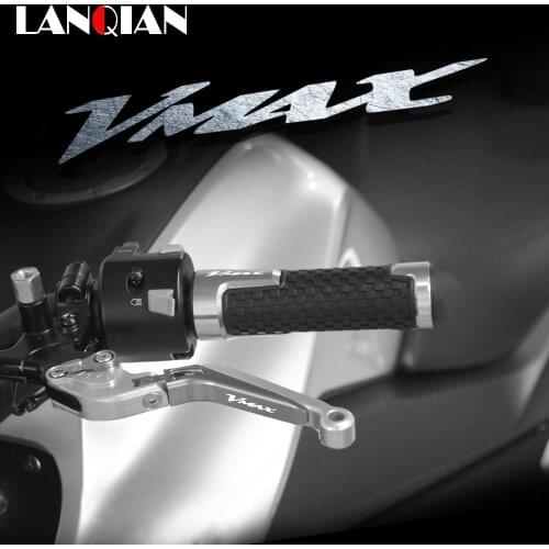 For Yamaha V MAX Motorcycle Aluminum Brake Clutch Levers & Handlebar Grips VMAX 1200 2009 2010 2011 2012 2013 2014 2015 2016