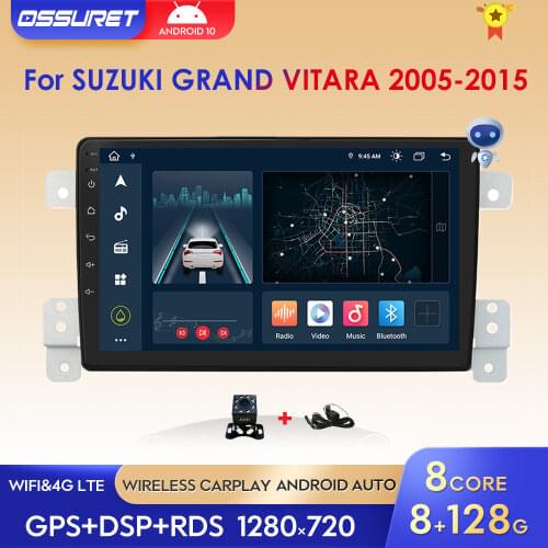 9" 2Din Android 10 Car Radio GPS Navigation For SUZUKI GRAND VITARA 2005-2015 RAM 2GB+ROM 32GB Car Multimedia Player Auto Stere