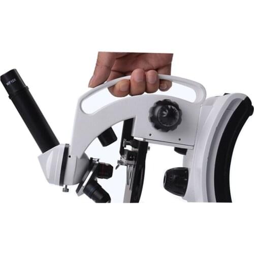 Biological Microscope with Adjustment Top/Bottom LED Illuminated Monocular Smartphone Mobile Phone Microscope