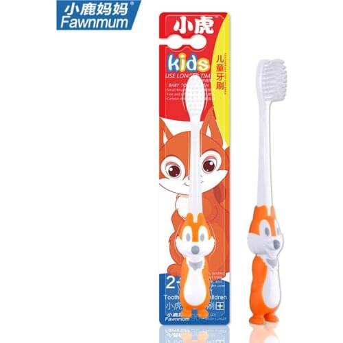 Kids Toothbrush Cartoon Handle Children Toothbrushes Super Cute Animals Handle Ultra Soft Bristle Children Teeth brush Gum Care