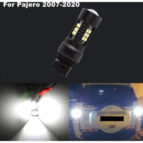 For Mitsubishi Pajero 2007-2020 2x T20 7440 3030 21SMD Canbus White LED Reverse Backup Bulb