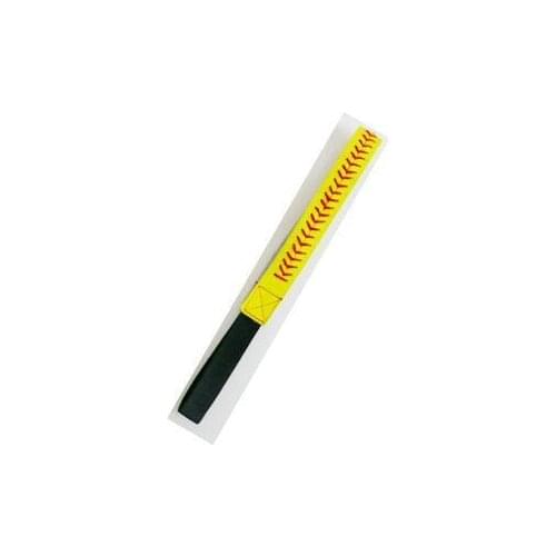 Leather Softball Seam Headband (Yellow with Red Seam)