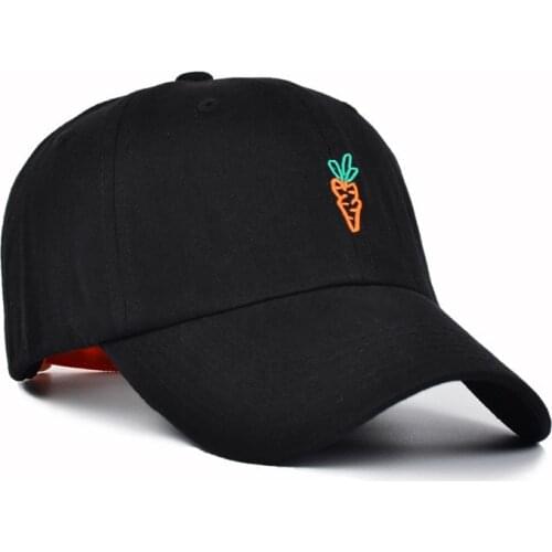 LDSLYJR Carrot embroidery cotton Casquette Baseball Cap Adjustable Snapback Hats for men and women 196