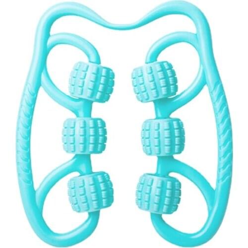 Massager Thin Calf Muscle Relaxer Yoga Leg Massager Leg Clamp Fitness Equipment Six-wheel Roller Massager XJ