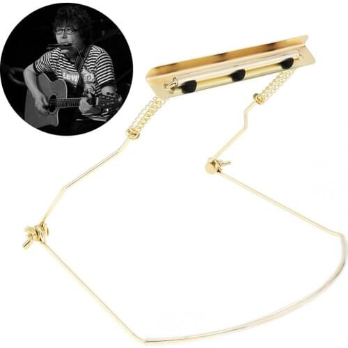 10 Holes Metal Iron Harmonica Neck Holder Adjustable Mouth Organ Stand Harmonica Harp Rack Instruments Accessories