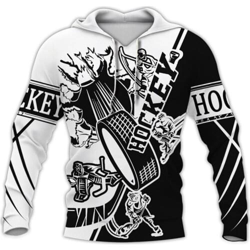 Fashion hockey Art 3D full sweater with fall man-made Hoodie Harajuku sweater jacket casual shirt