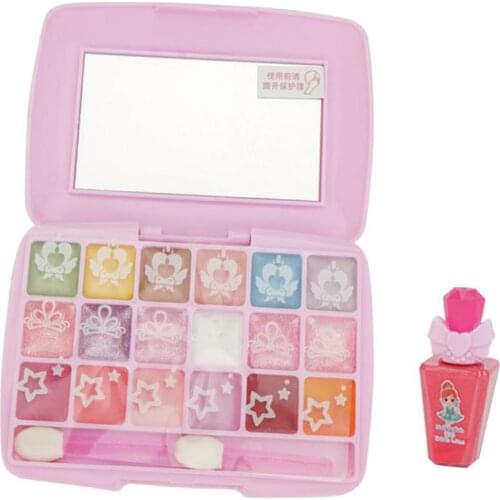 Girl Makeup Set Toy for Girls Kids Cosmetic Eyeshadow Blush Nail Polish Kit