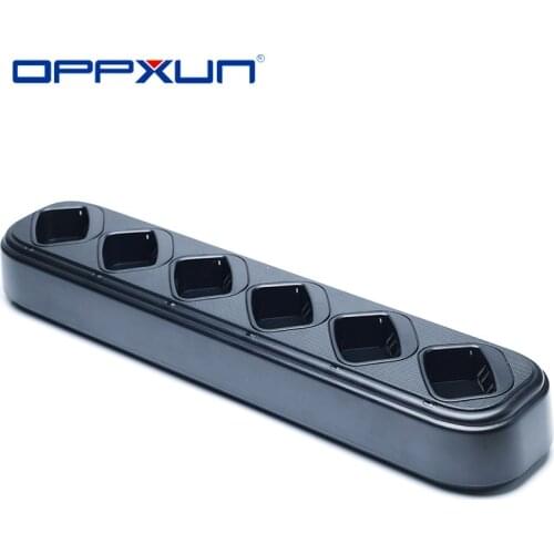 OPPXUN Six -Way Single-Row Universal Rapid Charger for Motorola CP040 EP450 CP380/200 GP3688/3188 Walkie Talkie Hf Transceiver