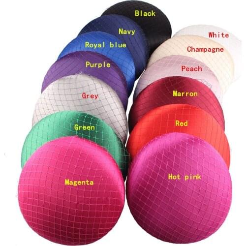 15CM Stain Fascinator Base DIY Hair Accessories Party Hats Cocktail Headwear Bridal Hats Wedding Millinery 13 Colors for Select