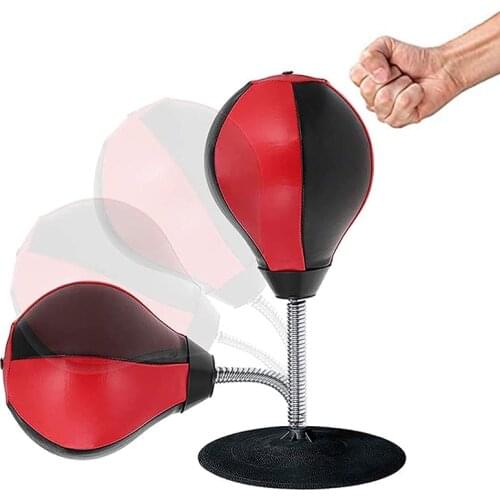 PU Desktop Boxing Ball Stress Relief Fighting Speed Reflex Training Desktop Punching Bag Muay Tai MMA Exercise Sports Equipment