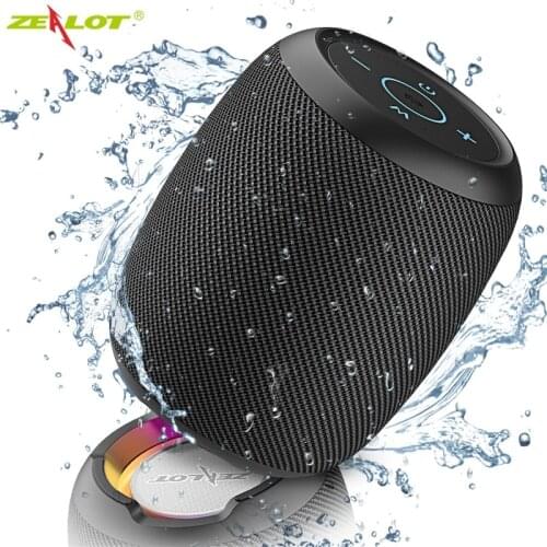 ZEALOT S53 20W Portable Bluetooth Speaker FM Outdoor TWS Connection High Quality Sound IPX6 Waterproof 24 hours use time Speaker