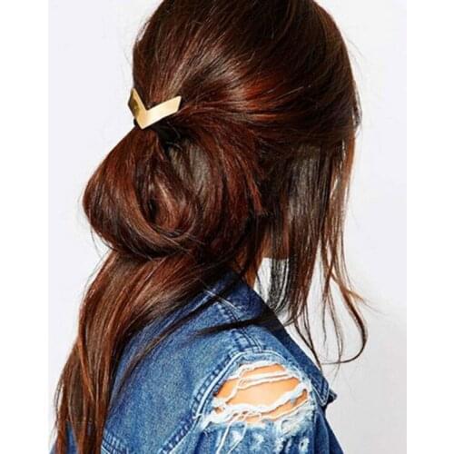 Gold Metal V Sharp Rubber Elastic Hair Bands Girls Headband Hairband Headpiece Head Jewelry Hair Accessories