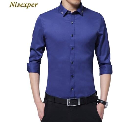2021 New Fashion Mans Shirt Long Sleeve Fashion Designer Good Quality Solid Shirt Slim Fit Business Shirts Asian Size 5XL