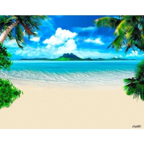 LEVOO Photography Backdrop Natural Landscape Summer Cool Sea Backdrop Photocall Photobooth Studio Shoot Fabric