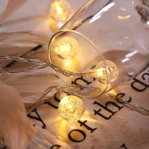 USB&Battery Globe Powered Led Crystal Ball String Light 3M 20LED led Outdoor Party Decoration Christmas Garden Holiday lighting