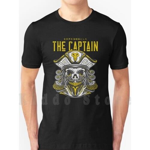 The Captain Vintage Shirt T Shirt Men Cotton Cotton S-6Xl Pirat Skull Pirate Anime Cartoon Geek Girls Manga Sea Adventure Bones