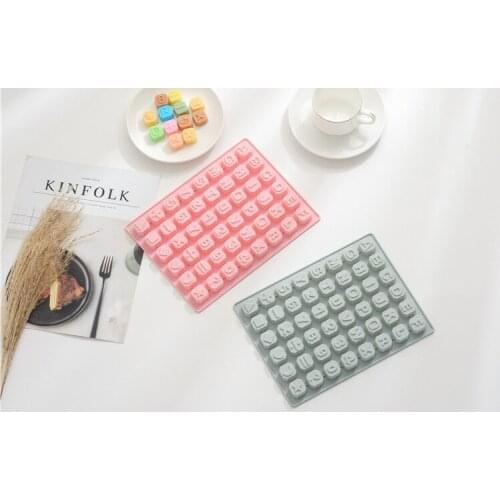 1PC 48 Star English Letter Silicone Chocolate Mould Hand-made DIY Ice Lattice Digital Hand-made Soap Mould OK 1014