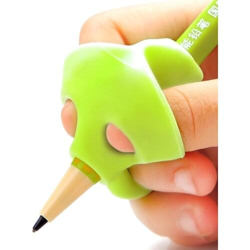 1pc Children Writing Pencil Pan Holder Kids Learning Practise Silicone Pen Aid Grip Posture Correction Device for Students New
