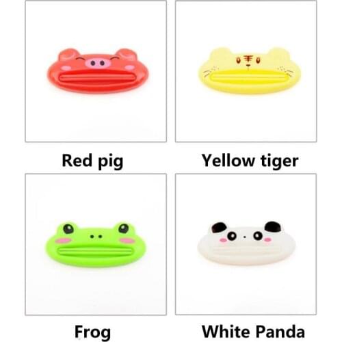 1Pcs Cartoon Animal Toothpaste Dispenser Plastic Tooth Paste Tube Squeezer Useful Toothpaste Rolling Holder For Bathroom product