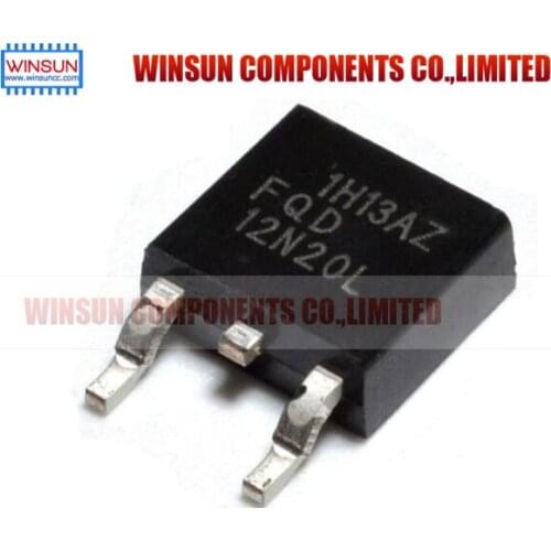10pcs FQD12N20L TO252 FQD12N20LTM TO-252 FQD12N20 12N20L 200V logic level N-channel MOSFET