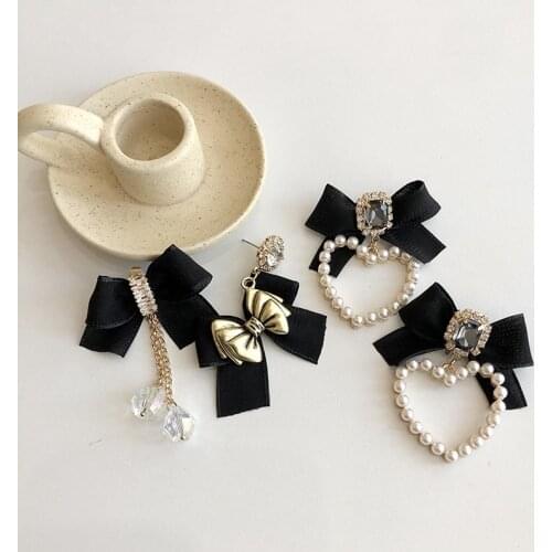 2021 Korean Dazzling Crystal Pearl Dangle Earrings Wedding Graceful Accessories Luxury Engagement Party Girls Jewelry Earrings