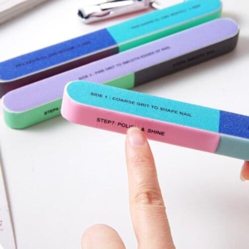 2pcs Nail File Sanding Blade Seven-faced Polished Nail Tool Nail File Manicure Modification Polishing Strip Sale
