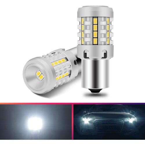 2X P21W led 1156 BA15S T20 7440 W21W turn signal lamp bulb 3030 26SMD Auto car led lights EMC 1800LM 25W 12V 6000K white