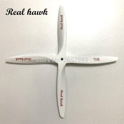4 Blade 23x8/23x10 CCW or CW White Wooden Propeller High Quality For Scale RC Gas Airplane Model