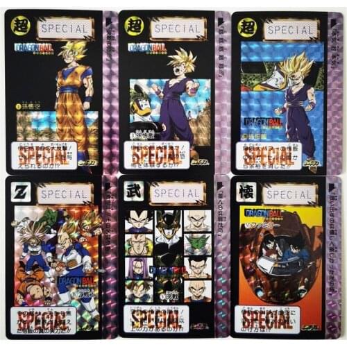 9pcs/set Dragon Ball Z Special Main Bullet Super Saiyan Goku Vegeta Toys Hobbies Hobby Collectibles Game Anime Collection Cards