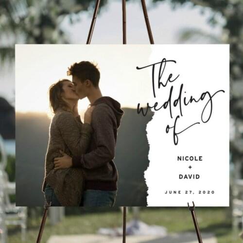 Customized Acrylic Wedding Sign, Wedding Welcome Sign with Unique Photo , Wedding Decor, Gift for Couple/Friend