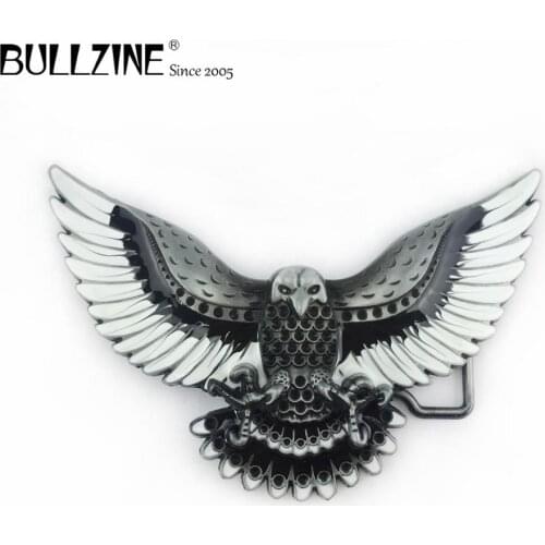 Bullzine retro enameled flying Eagle belt buckle cowboy jeans gift belt buckle FP-01348-1 with 4cm width loop drop shipping