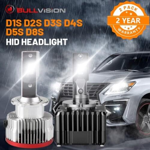 Bullvision D3S LED Headlight HID D1S D2S D4S D5S D8S D1R D2R D3R D4R D5R 30000LM High Bright CSP Chips Car Light Bulbs Ballasts