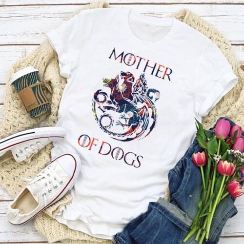 Women Graphic Dog Mom Mother Cute Cartoon 90s Cute Summer T-Shirt Tops Lady Womens Clothing Clothes Tee Female T Shirt