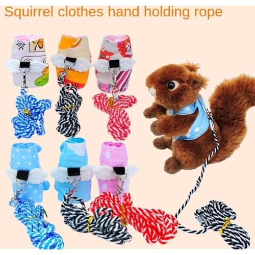 Small Pet Hamster Traction Belt Rabbit Chinchilla Squirrel Chest Back Traction Rope Vest Type Chest Back Belt Traction Rope