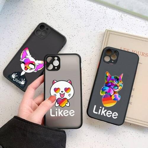 Fashion Likee cat bear love heart art Phone Case For iphone 12 11 7 8 plus mini x xs xr pro max matte transparent cover