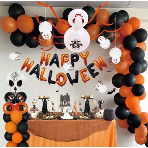 Halloween Spider Balloon Kit Latex DIY Spider Balloons Halloween Party Home Classroom Background Decoration xqmg Party Holiday