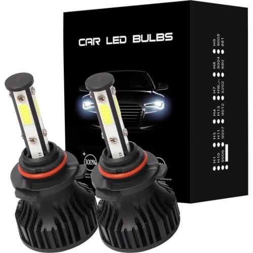 ASLENT NEW H7 LED 4COB H4 H11 H8 H9 Light Bulbs for Auto 9005 HB3 9006 HB4 9004 9007 Led Headlights 6000k White Auto Headlamp