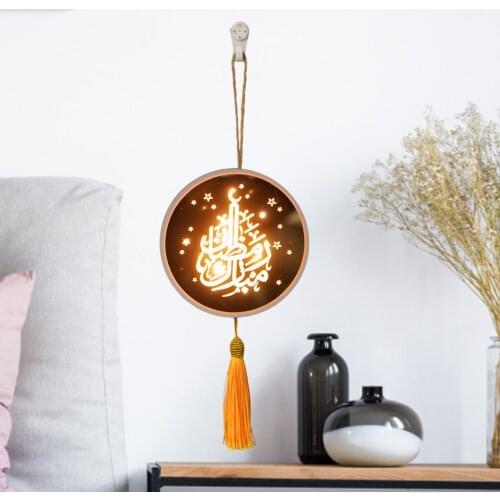 New EID Mubarak Ramadan Decorations LED Light Wall Hanging Acrylic Lamp For Home Islam Muslim Event Party Supplies