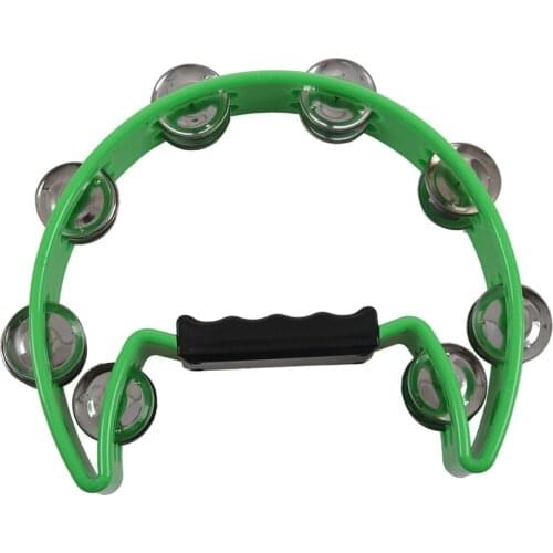 Single Row Tambourine for Kids and Adults - Comfortable Hand Held Percussion Instrument - Great for Choirs (Church) - Percussion