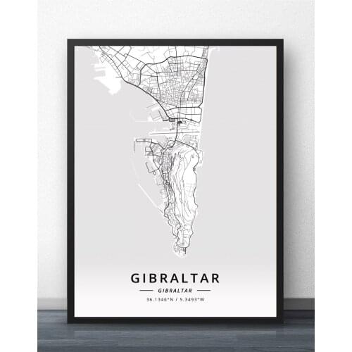Gibraltar Map Poster