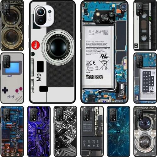 Retro Game Camera For Xiaomi Mi Poco X3 NFC 10T Pro Note 10 Lite 9T Soft Phone Bumper Case M3 11 F3 CC9e F1 Shockproof Cover Cas