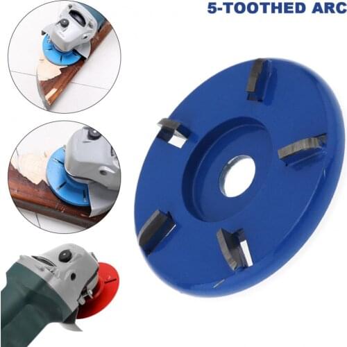 5 Tooth 90mm 16mm Wood Carving Disc Tool Angle Grinder Accessories Milling Cutter Fit for Woodworking / Tea Tray Digging new