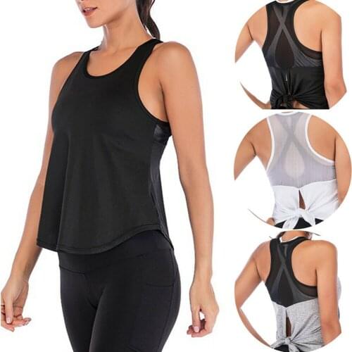 Fitness Yoga Shirt Women Sleeveless Top Running Gym Vest Shirts Athletic Undershirt Yoga Gym Wear Tank Top Quick Dry
