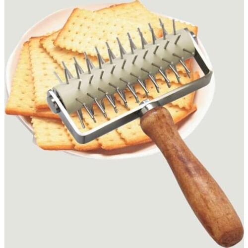 Manual Pizza Punch Stainless Steel Needle Wheel Cake Needle Punch Pizza Pie Punch Needle Roller hole maker