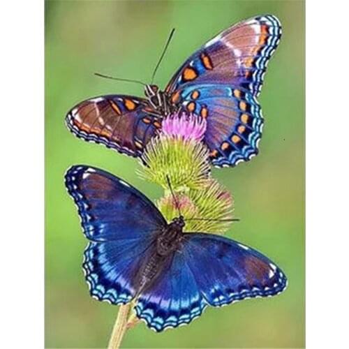 Butterfly And Flower DIY Cross Stitch 11CT Embroidery Kits Craft Needlework Set Cotton Thread Printed Canvas Home Wholesale