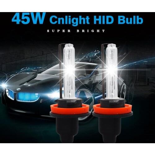 SKYJOYCE 1 Pair 12V 45W Cnlight HID Bulb Super Bright Straight Bulb H1 H7 H11 9005 9006 4300K 6000K 8000K Headlight Bulb