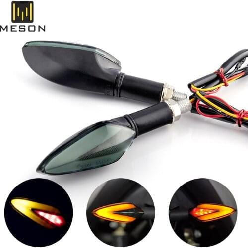 1Pair Motorcycle Turn Signals Light 2835 16SMD Two Light LED Motor Tail Beam Color Waterproof Bendable Motorcycle Flashing Light