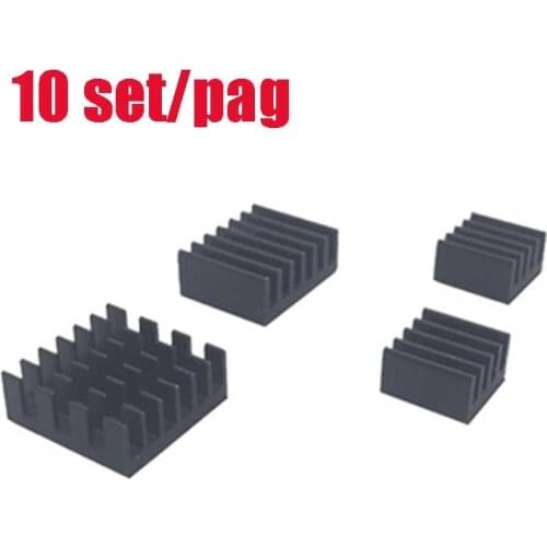 10 set/pag For Raspberry Pi 4B Aluminum Heatsink Radiator Cooler Kit for Raspberry Pi 4